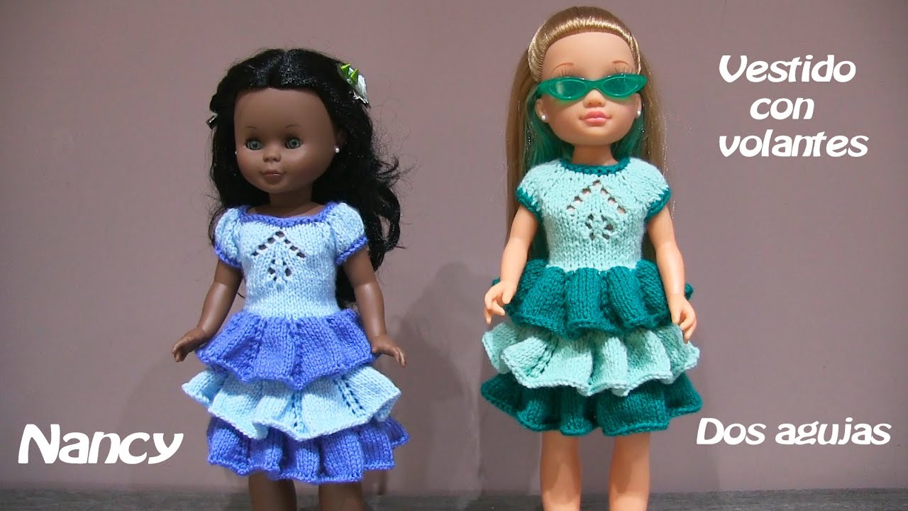 Vestido con volantes para Nancy a dos agujas