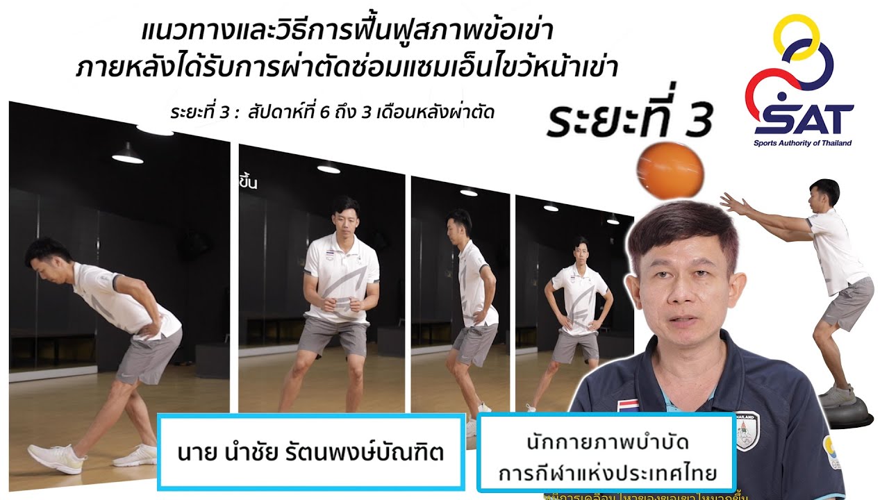 กายภาพ​บำบัดหลังผ่าตัดเอ็นไขว้หน้าเข่า Ep4