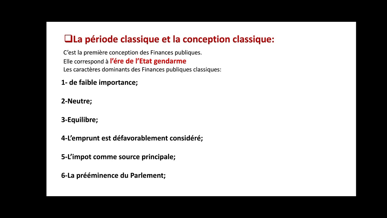 Finances Publiques 1: L'évolution des Finances publiques