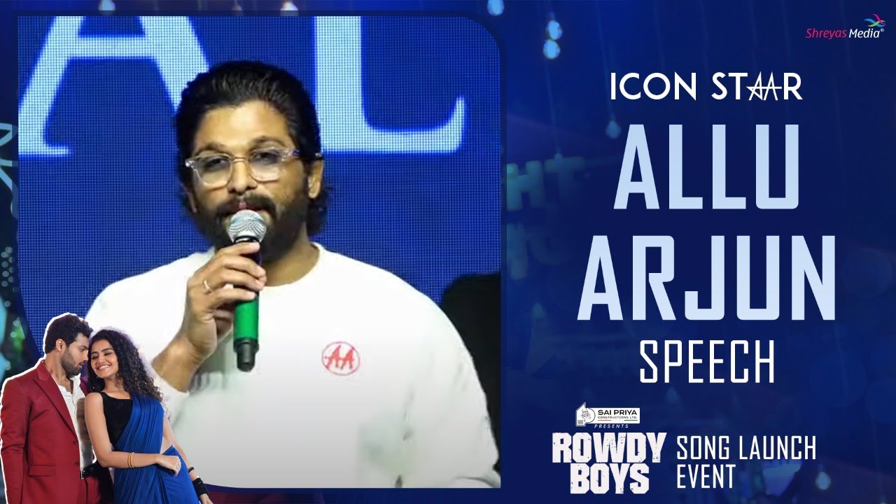 Icon Star Allu Arjun Speech @ Rowdy Boys 