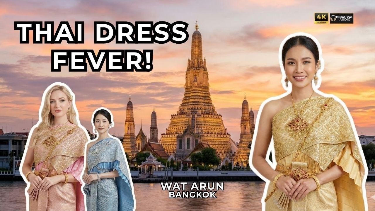 Wat Arun Bangkok2026:The Ultimate Thai Dress Photo Spot! Foreigners Love This [4K & Binaural Audio]
