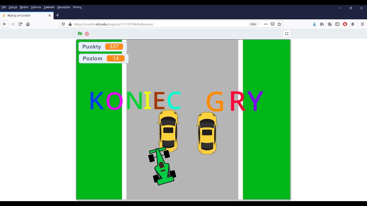 Gra Wyścig  - OLMO buduje gry w SCRATCH