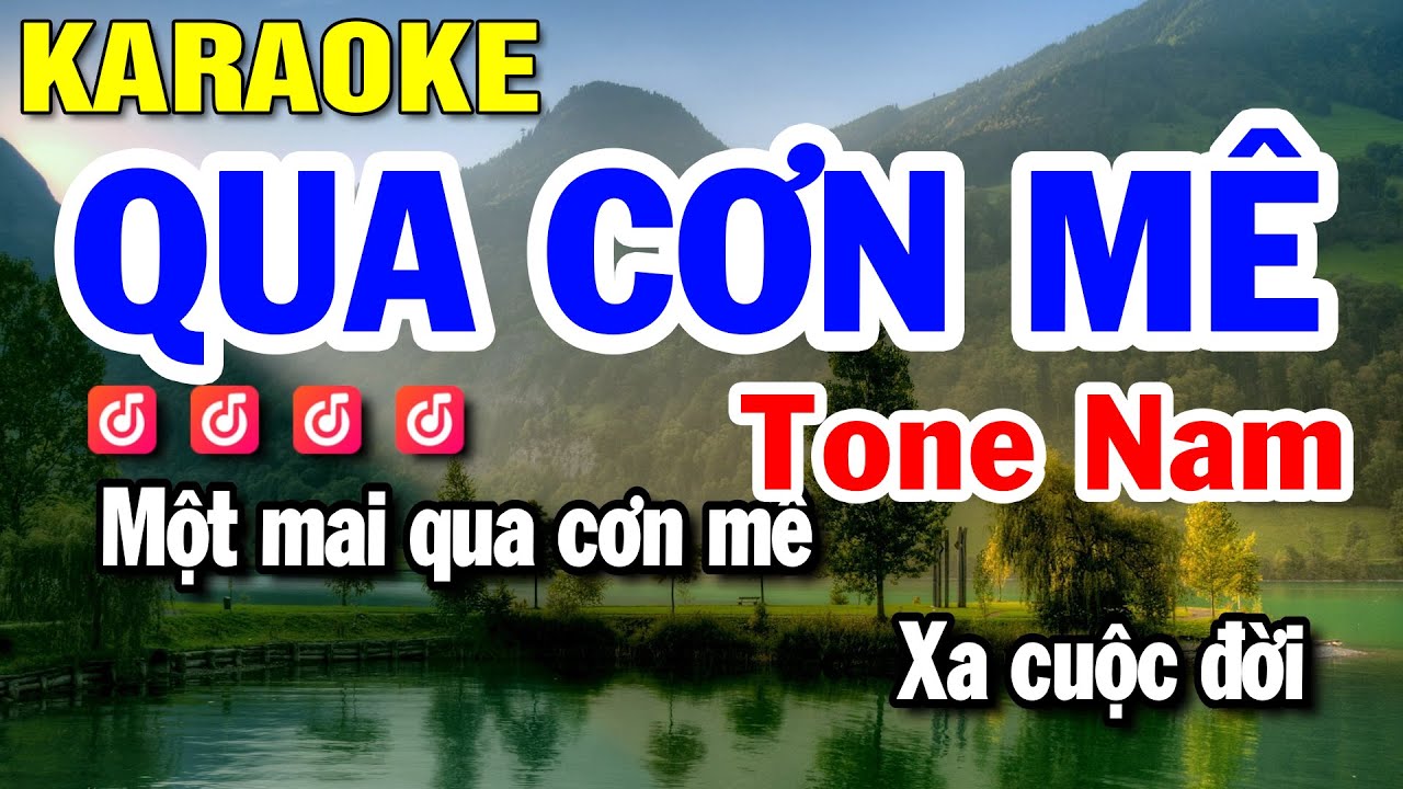 Karaoke Qua Cơn M&ecirc; Nhạc Sống Tone Nam | Huỳnh L&ecirc;