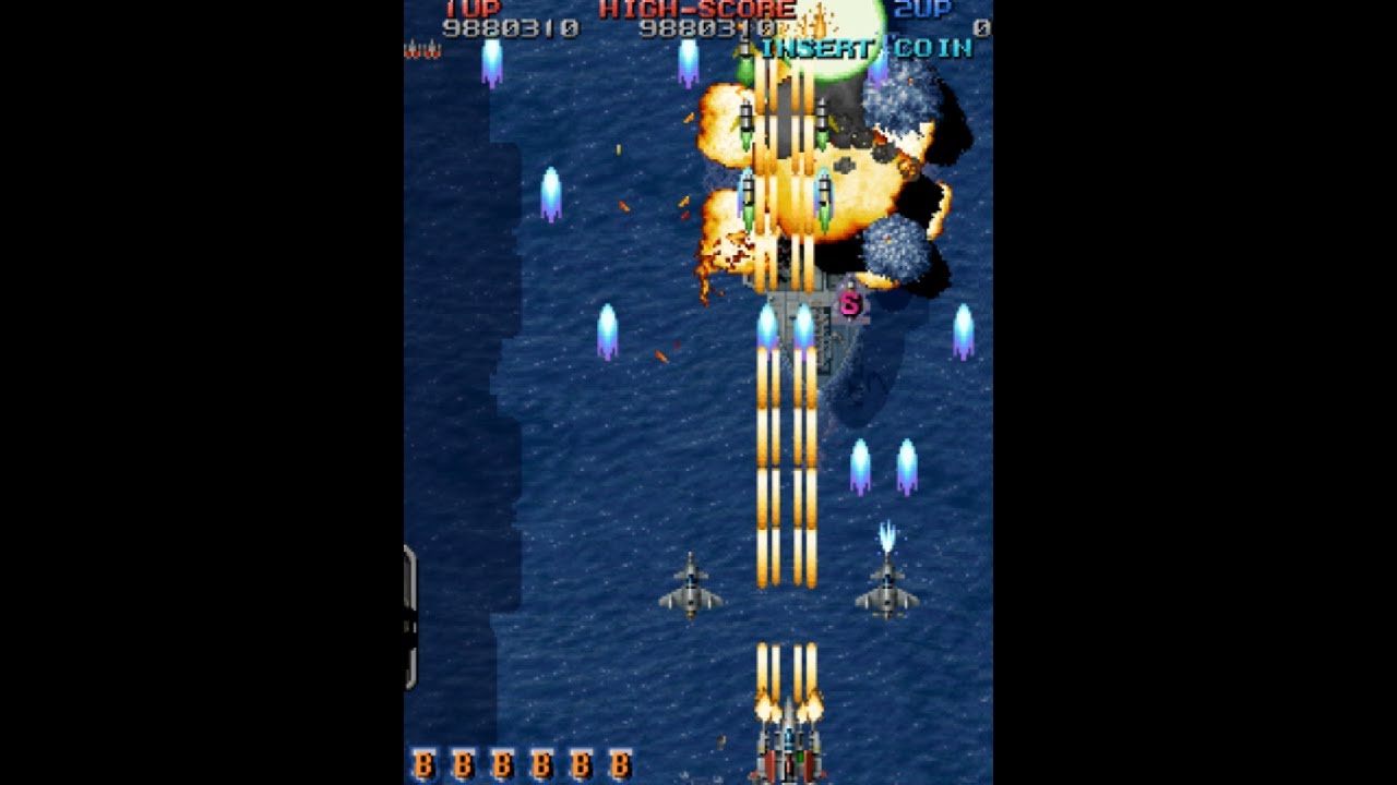 Raiden Fighters (Arcade) - No-Miss All (Judge Spear, 40 millions)