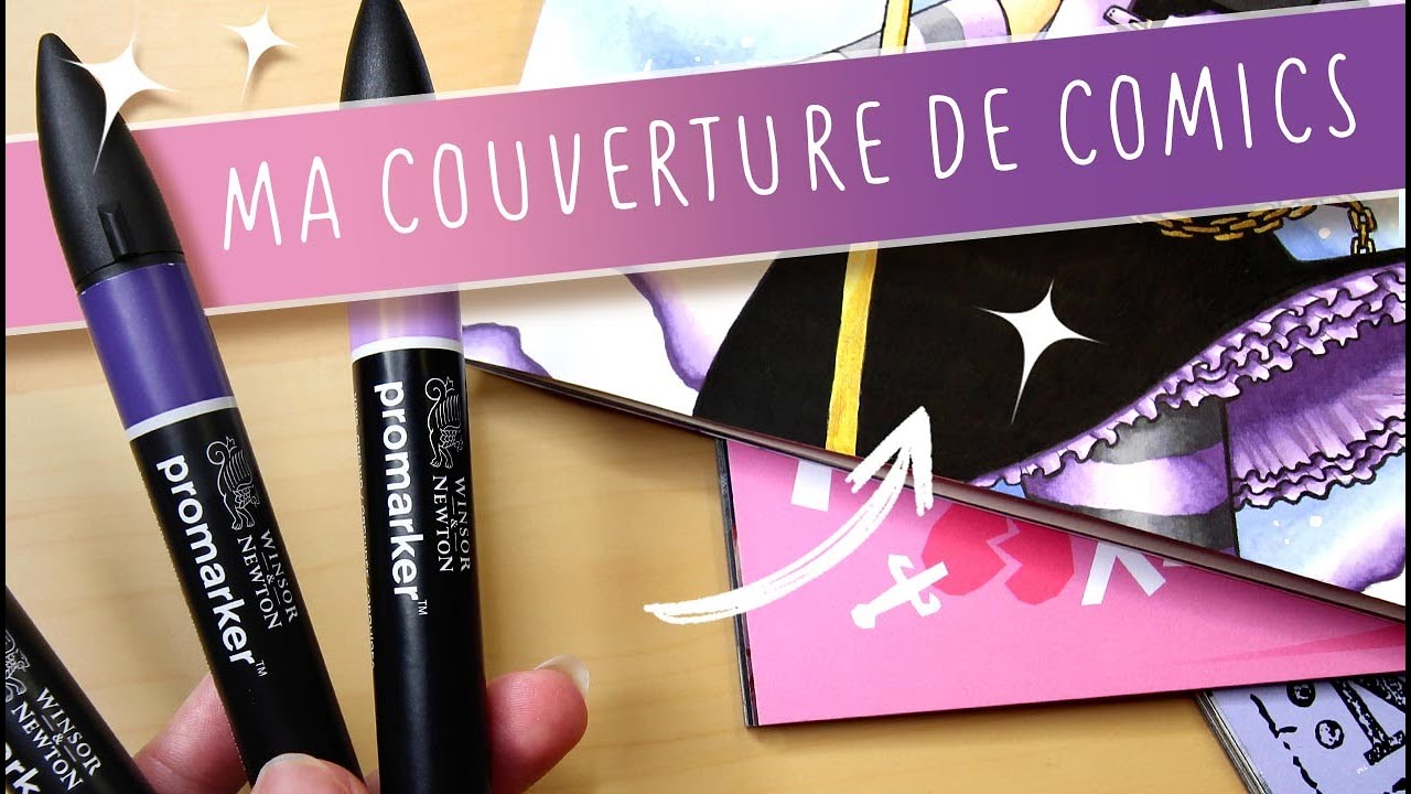 Je dessine la couverture d'un comicbook marvel avec des promarker !