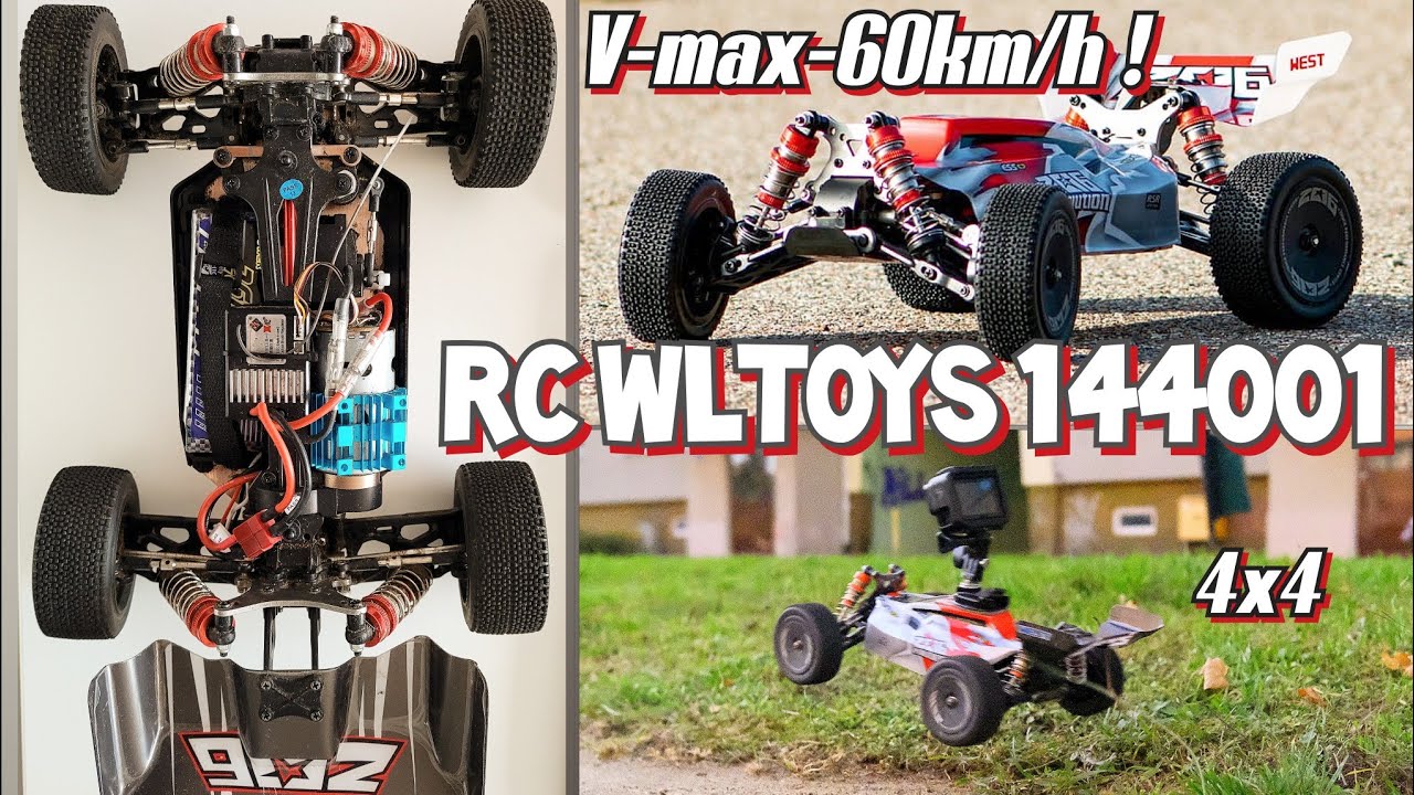 RC Car WLToys 144001 (po małych modyfikacjach)Najlepsze auto RC do 600zł-Napęd 4WD,Vmax-ponad 60km/h
