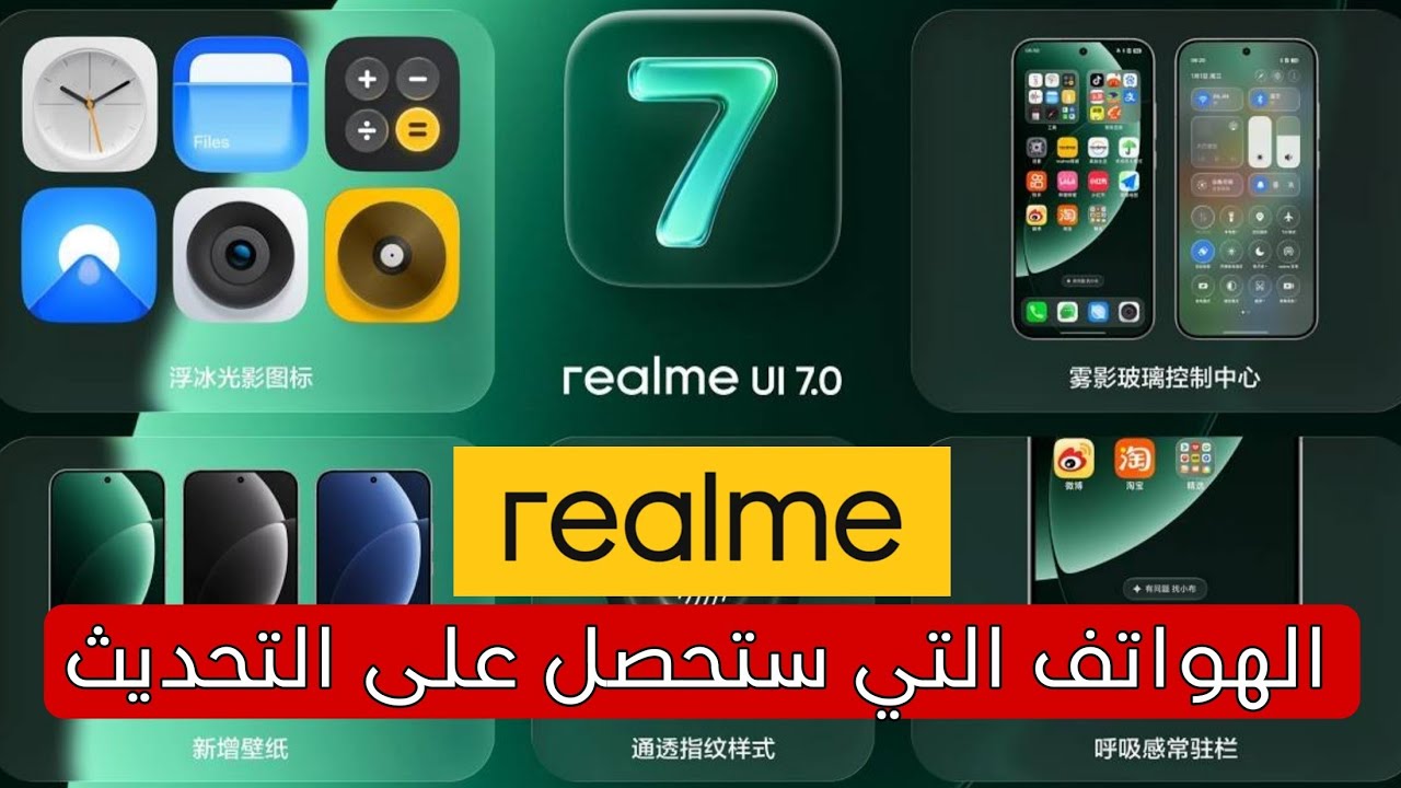 قائمة الهواتف التي ستحصل على Realme UI 7.0 و Android 16 تعرف ان كان هاتفك ضمنها