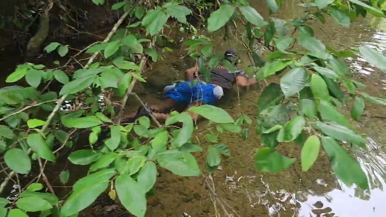 Pesca con Arpón en este río de agua cristalina
