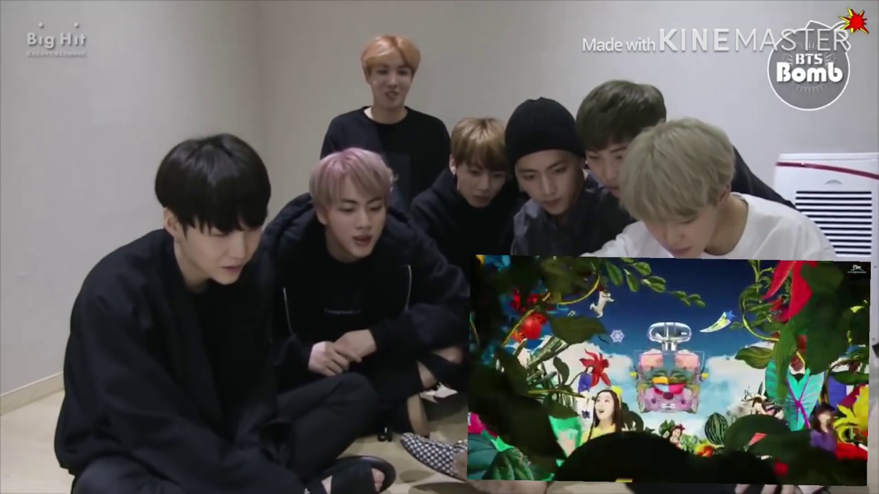 Bts react Red Velvet Happiness M/V