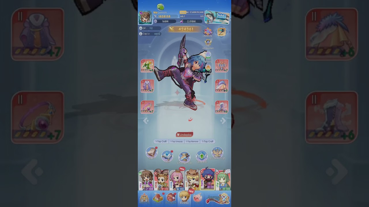 Ragnarok Idle Adventure Plus Stage 76-100 Char. Stats & Skill Build #shorts #ragnarokidleadventure