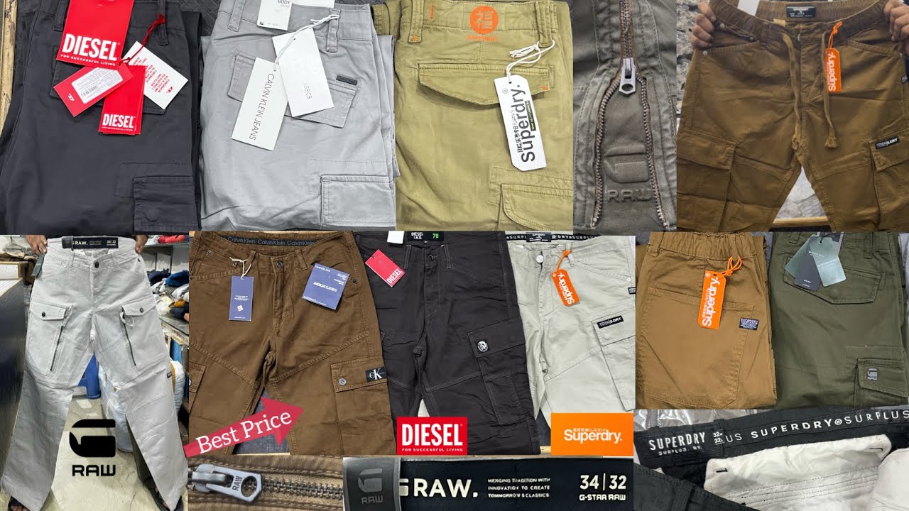 Branded Cargo Pants Surplus Stock | Denim Shorts | Straight Slim Cotton Chinos | New stock update