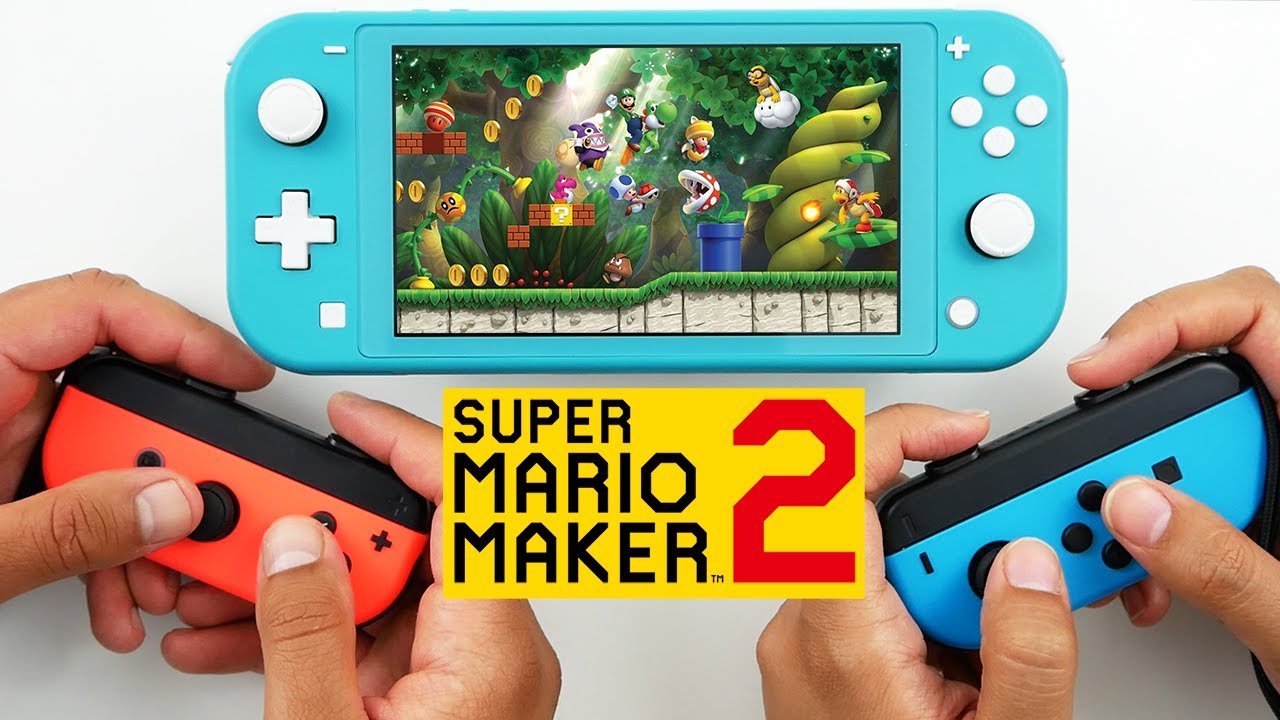 2 Player Coop Super Mario Maker 2 Gameplay on Nintendo Switch Lite