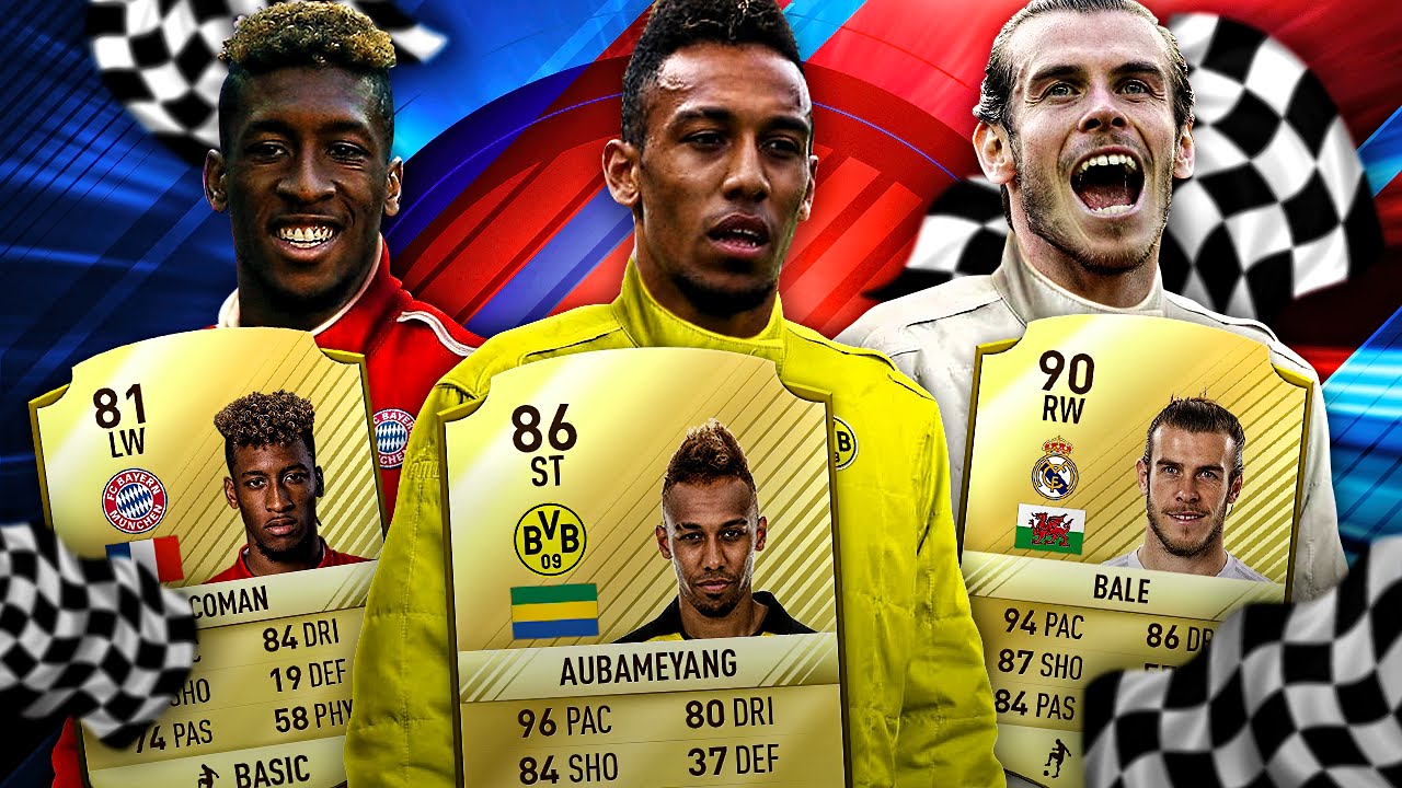 AUBAMEYANG AND BALE THE WHALE THE FASTEST PLAYERS IN FIFA 17 SQUAD! FIFA 16 ULTIMATE TEAM