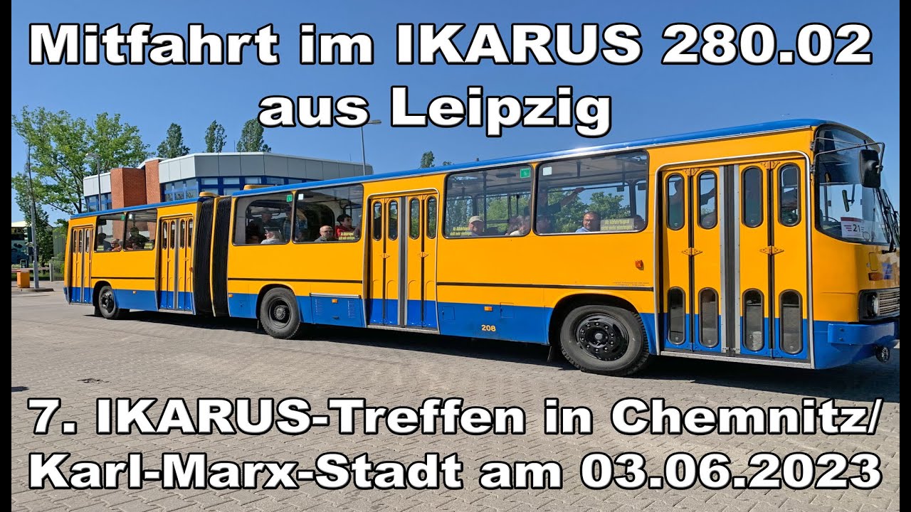 Mitfahrt beim Leipziger IKARUS 280.02  beim 7.IKARUS-Treffen in Chemnitz