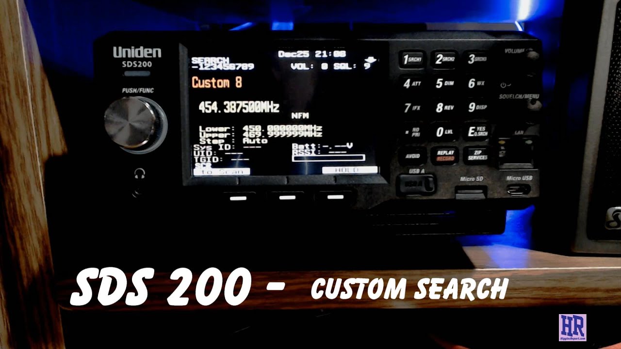 SDS200 Scanner Radio - Custom Search