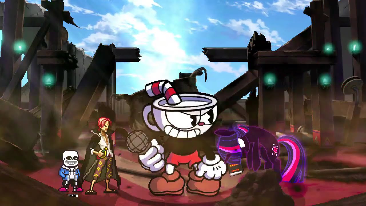 Sans by InSeph, Cuphead FNF and Shanks vs Nightmare Sparkle