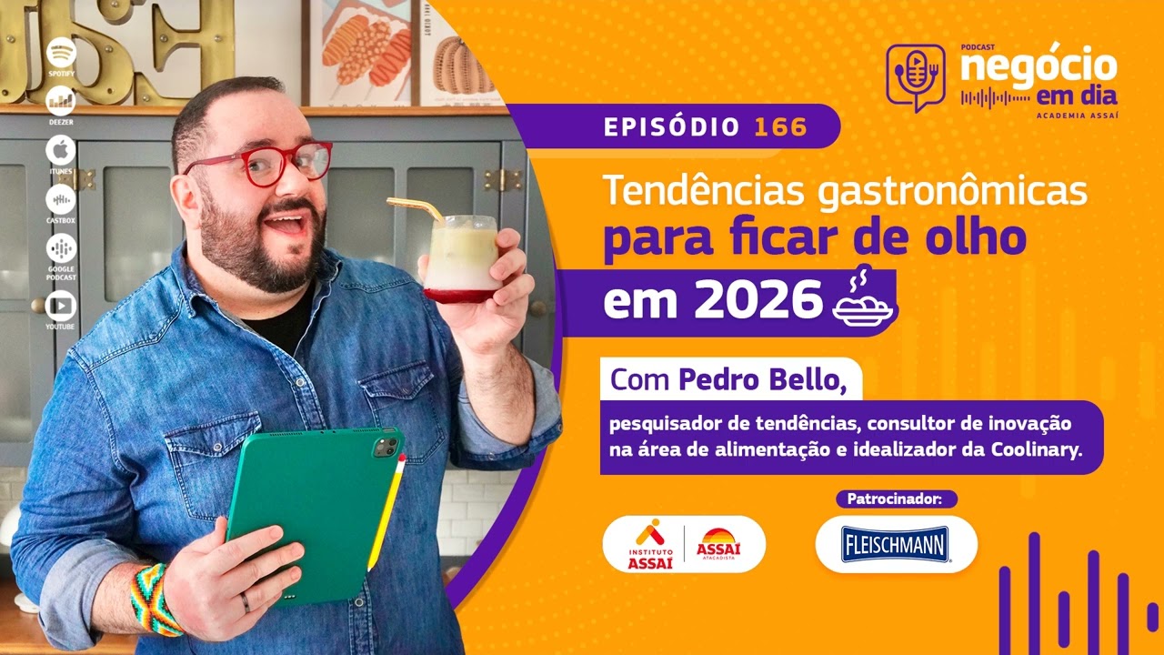 166 - Tendências gastronômicas para ficar de olho em 2026 - com Pedro Bello