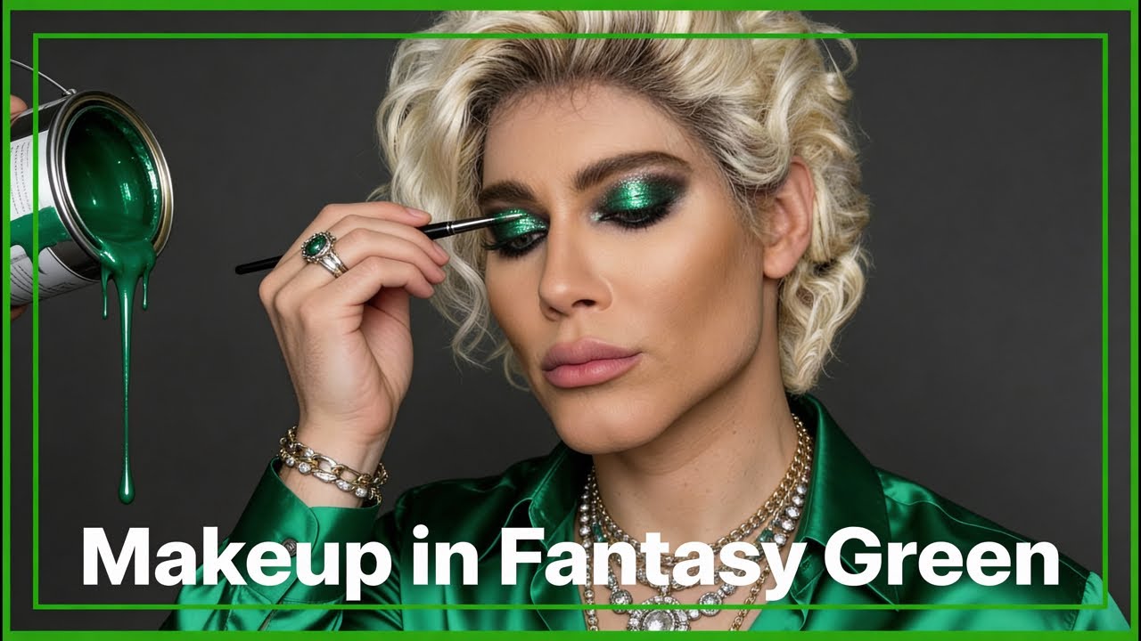 Makeup in Fantasy Green with TIAGO AZEVEDO