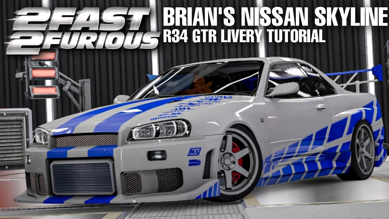 Brian's Nissan Skyline R34 GTR Livery | Car Parking Multiplayer