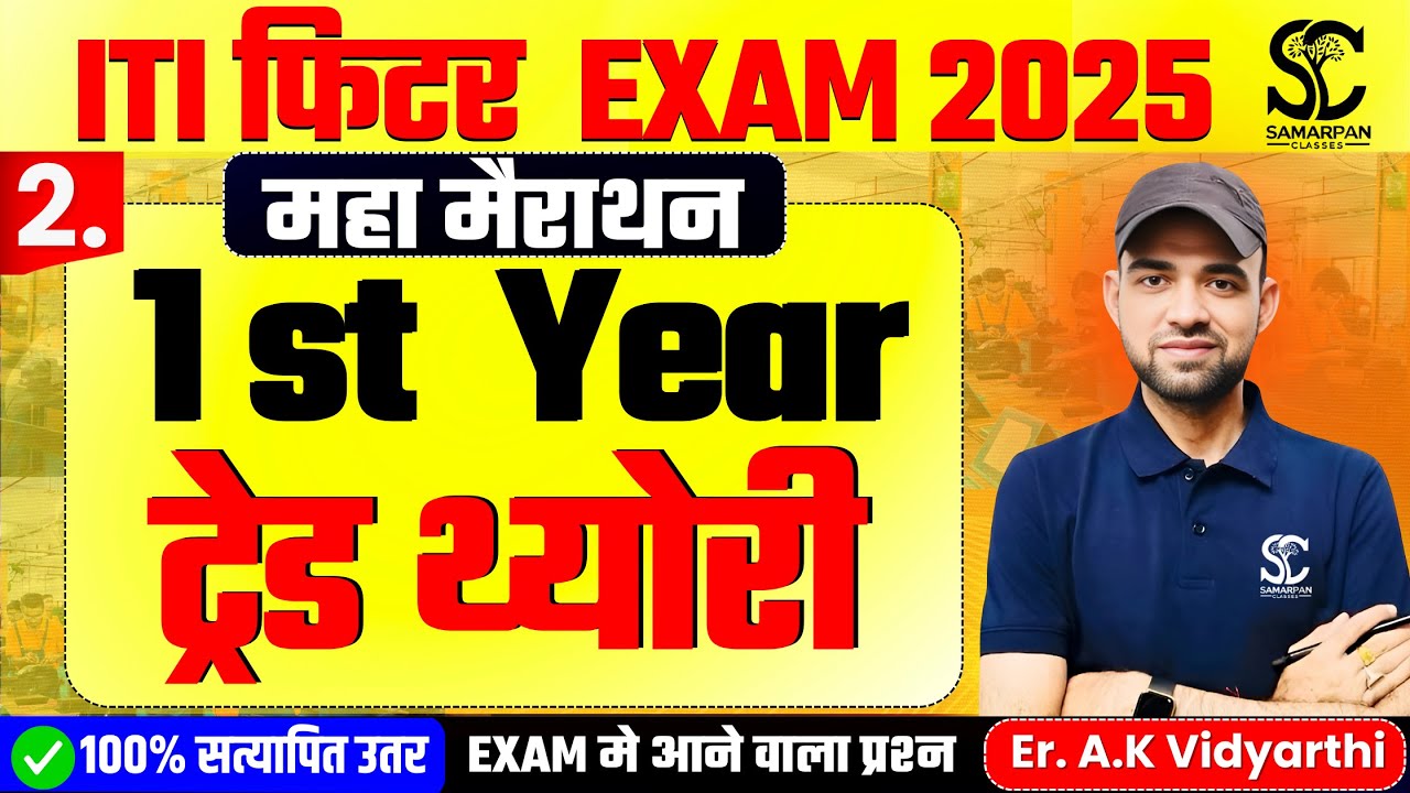 ITI fitter theory 1st Year | Fitter Theory 1st Year Question Paper 2025 | ITI fitter trade theory