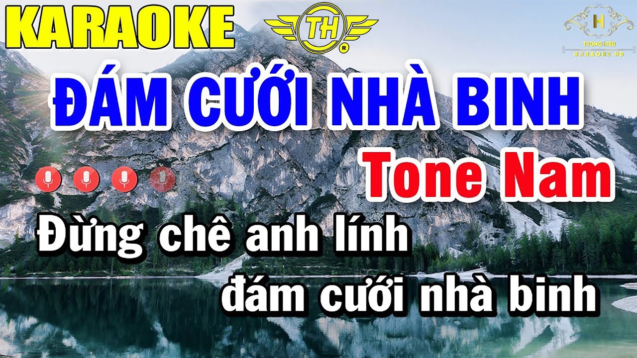 Đám Cưới Nhà Binh Karaoke Tone Nam Nhạc Sống | Trọng Hiếu