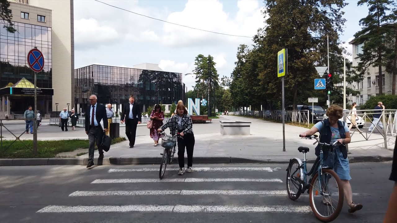 Прогулки по Новосибирску в 4K Академгородк, НГУ, общежитие, ул. Ильича