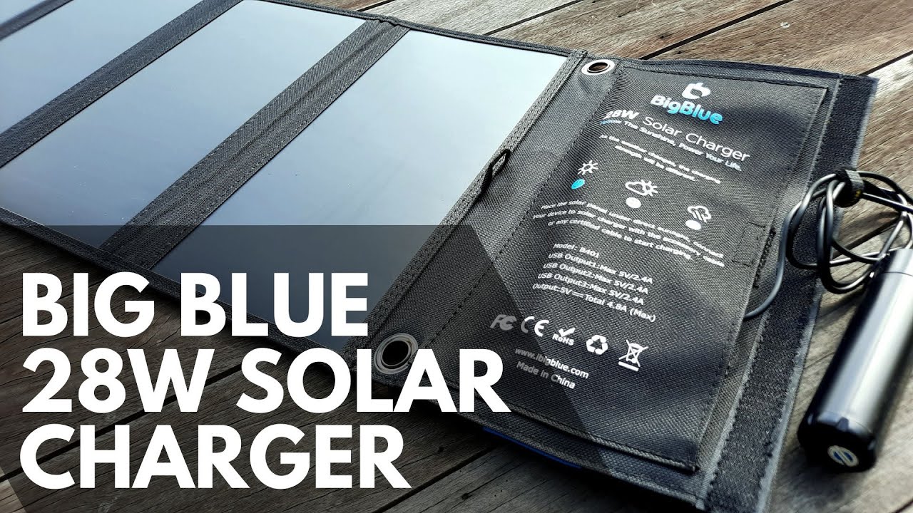 Big Blue (Upgraded) 28W Solar Panels Charger Review