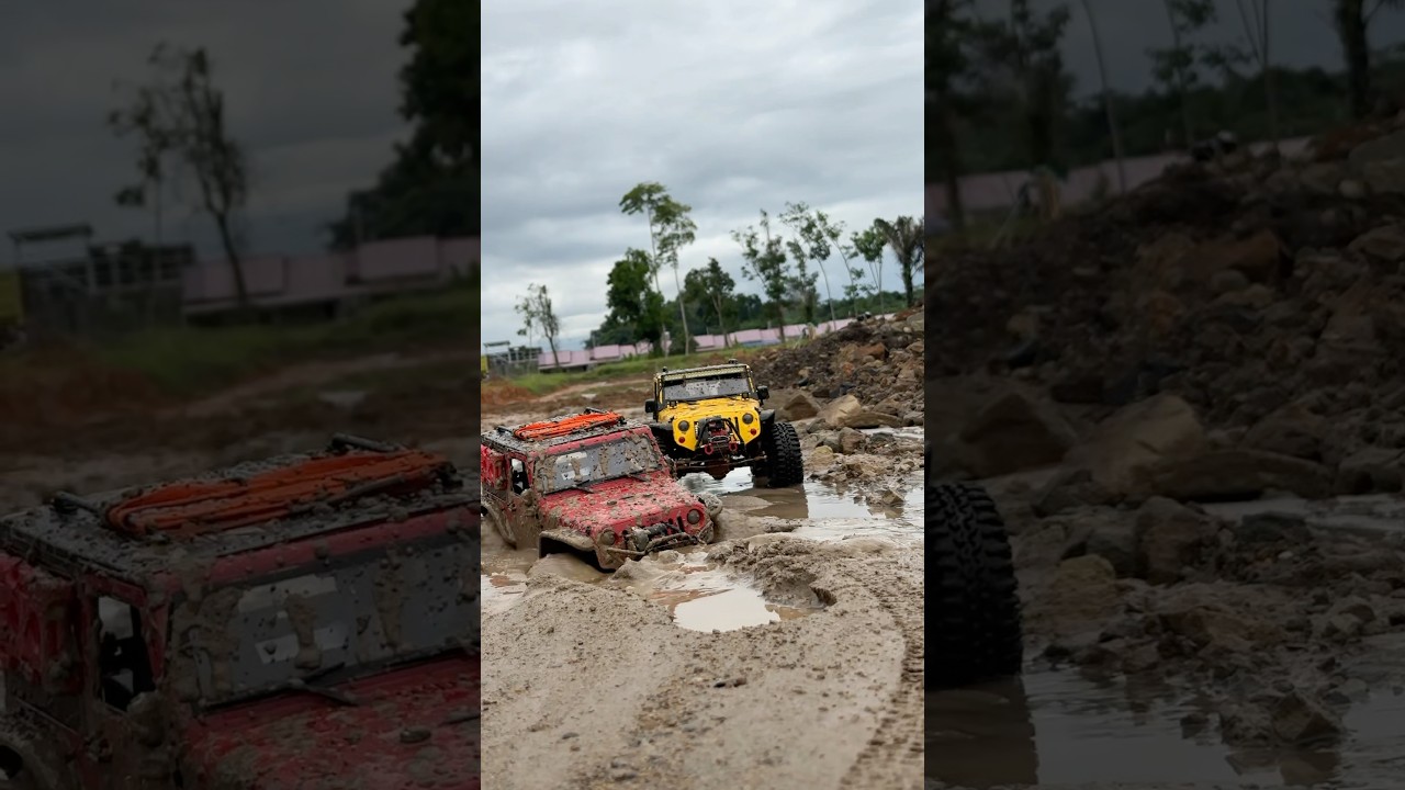 RC JEEP WRANGLER STUCK #mobilremote #rccar #rcrawler #short #viral #radiocontrol #hobby