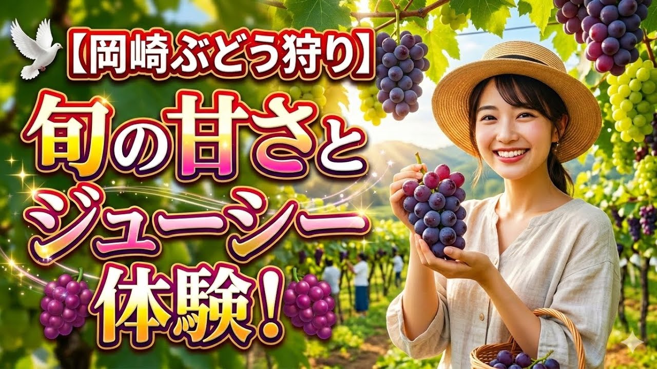 🍇【岡崎ぶどう狩り】旬の甘さとジューシー体験！🍇