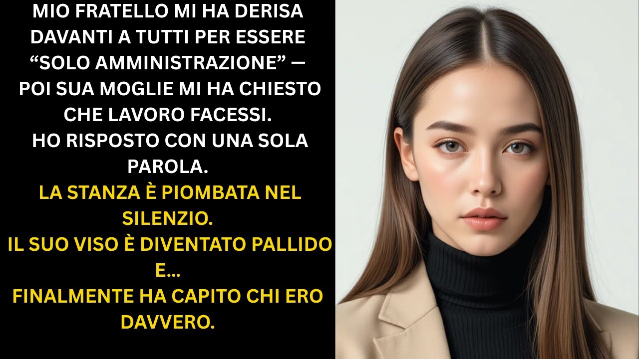 Mio fratello mi ha deriso come “solo amministrazione” — una sola parola ha fatto calare il silenzio