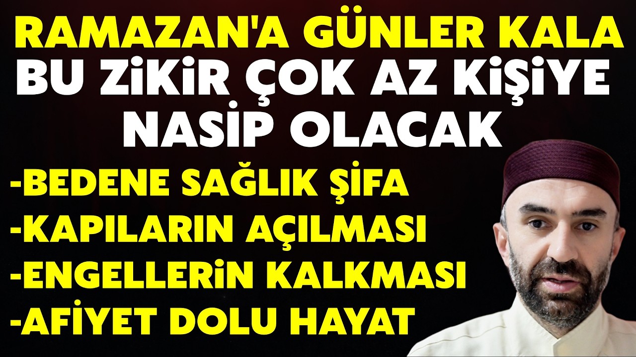Ramazana günler kala bu zikirle ayağa kalk..Sağlık,şifa,afiyet için ve tüm engellerin kalkması için