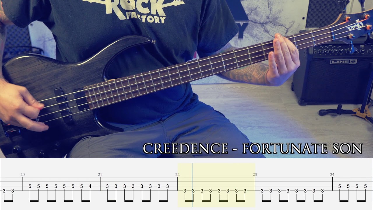 CREEDENCE - Fortunate Son [BASS COVER + TAB]
