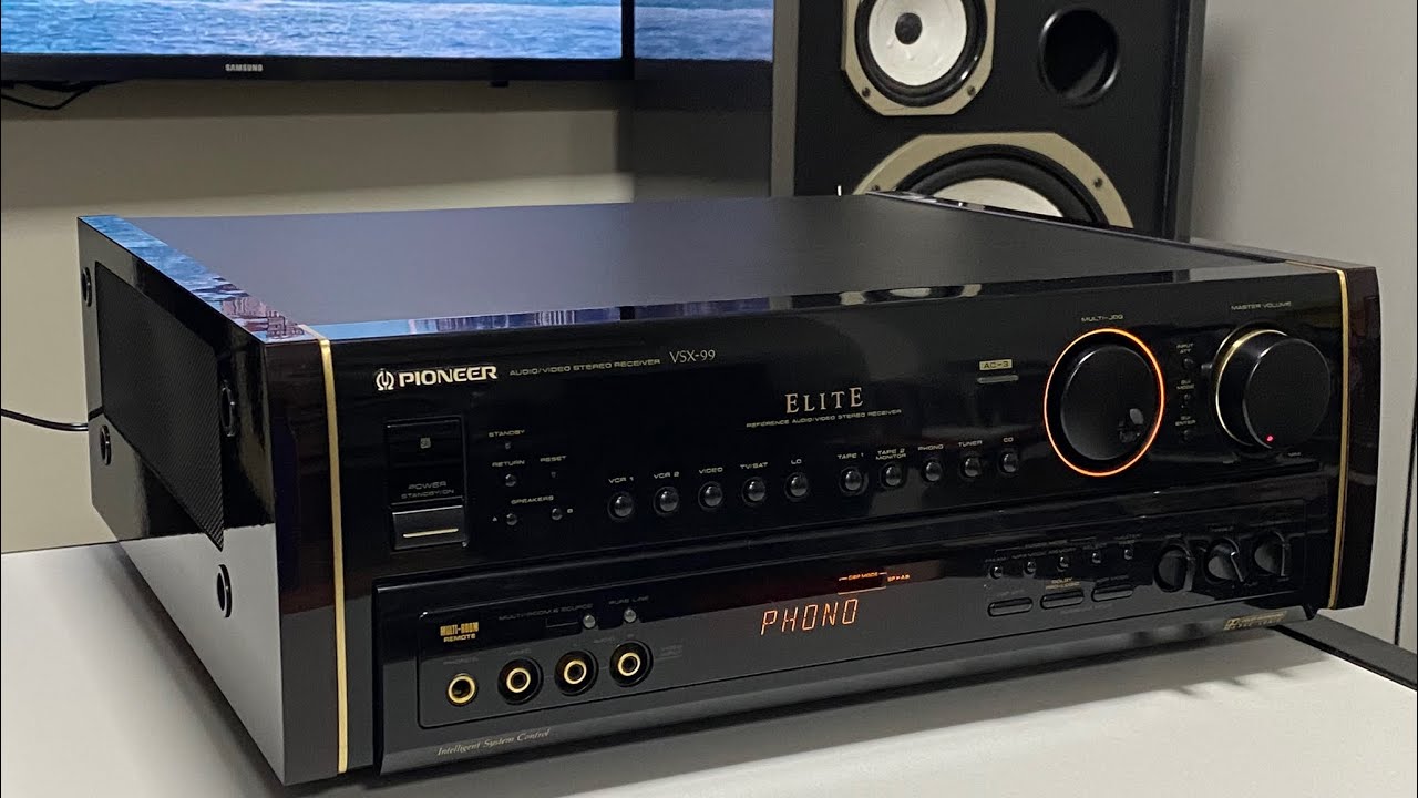 Receiver PIONEER ELITE model VSX-99 - 125 Wats RMS por canal em 8 ohms - conservação raríssima