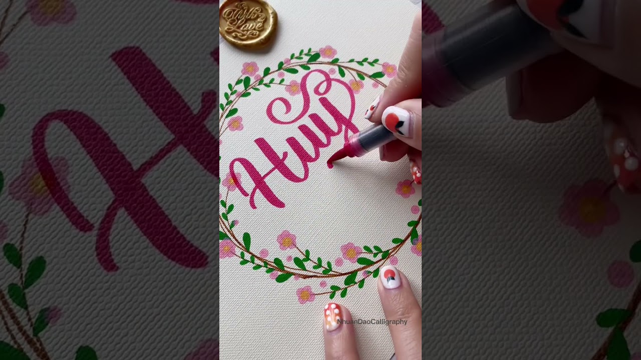 🥰Happy New Year 2023🥰🥰Modern Calligraphy & Hand Lettering🥰#NhuanDaoCalligraphy #shorts