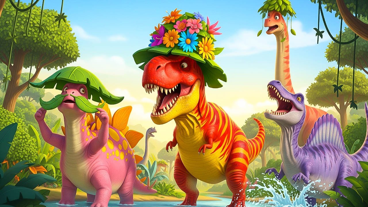 Spinosaurus & T-Rex Go Wild! Funny Jurassic Ride Through the Forest 🦖🌲🤣