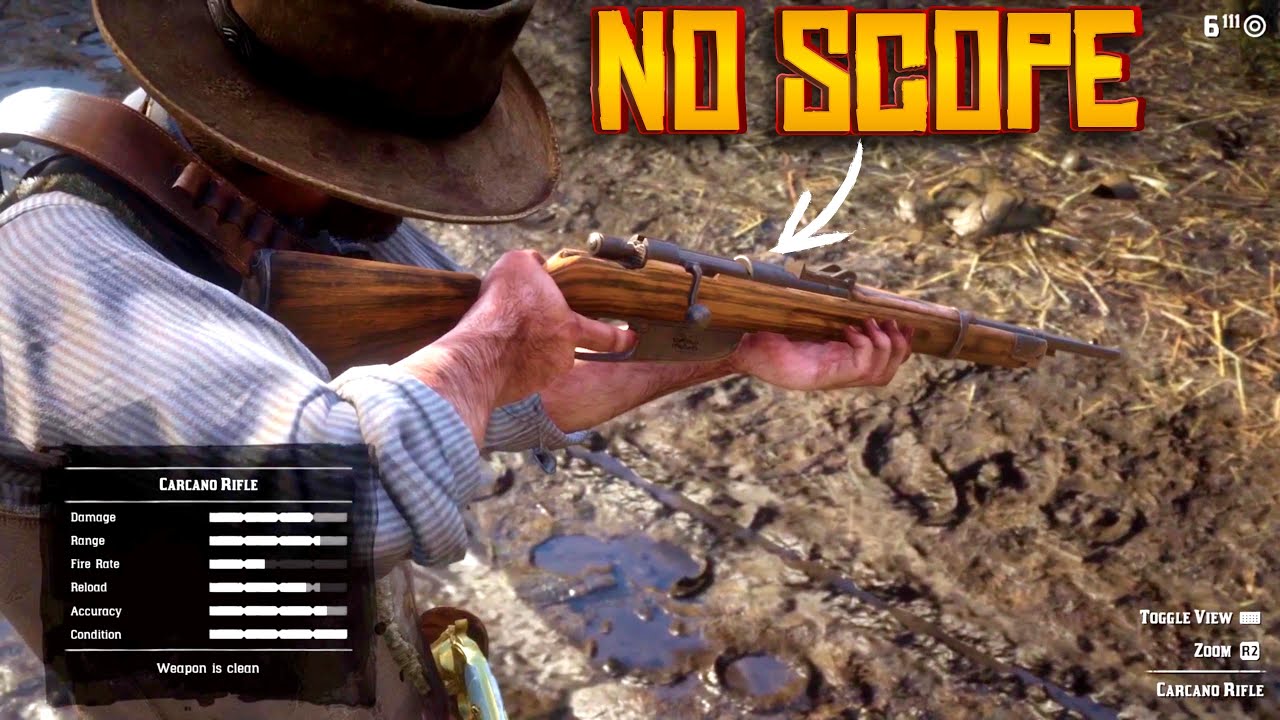 You Can Remove Forced Scopes From the Carcano & Rolling Block Rifles (RDR2 Glitch)