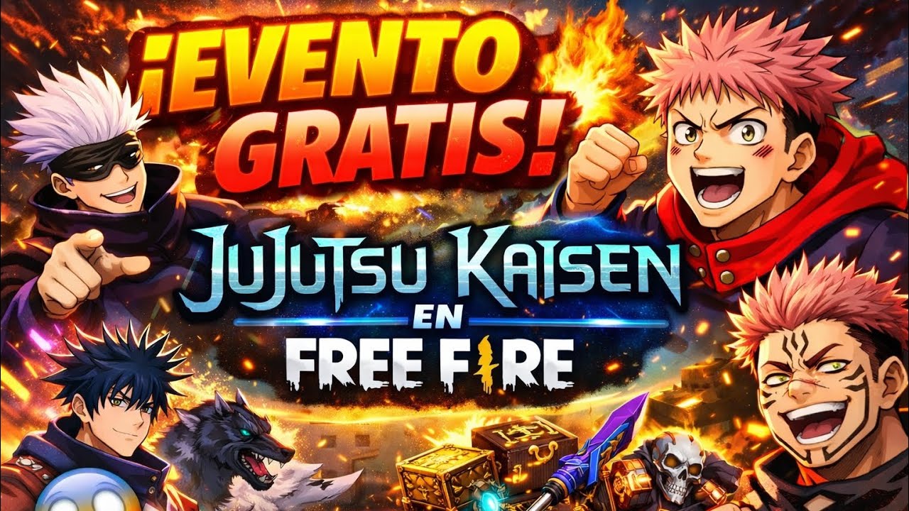 🔥 EVENTO GRATIS de JUJUTSU KAISEN en Free Fire 😱 ¡NO TE LO PIERDAS!