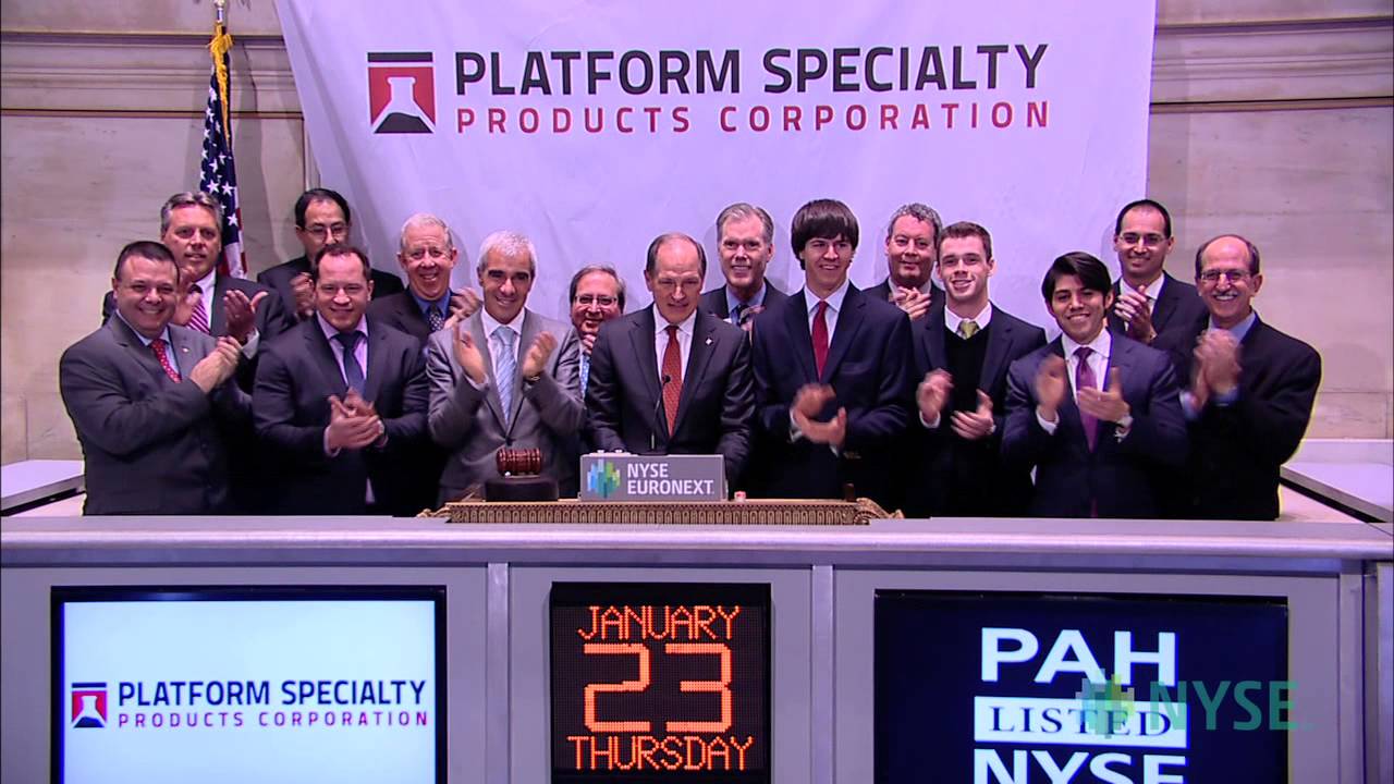 Platform Specialty Products Corporation Lists on the New York Stock Exchange