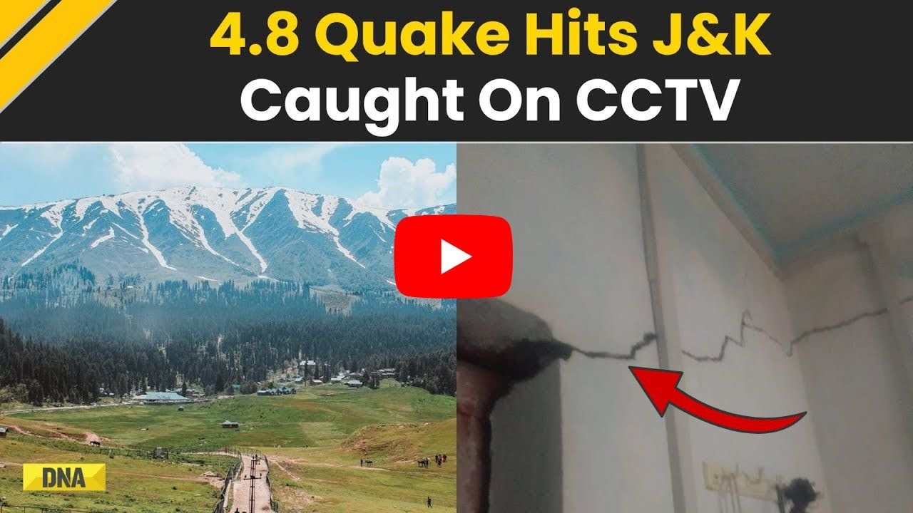 Jammu Kashmir News: 4.8 Magnitude Earthquake Hits Jammu & Kashmir, Tremors Caught On CCTV