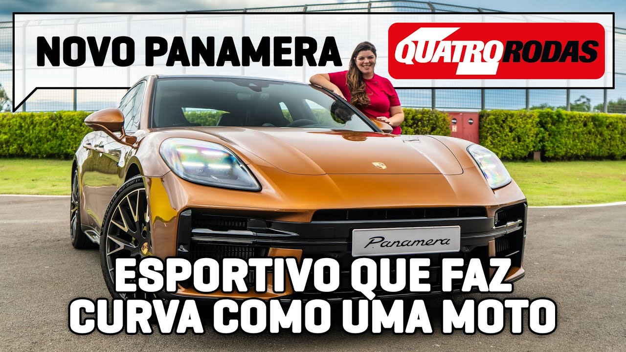 Novo Porsche Panamera pode FAZER CURVA como uma moto e levanta para você entrar