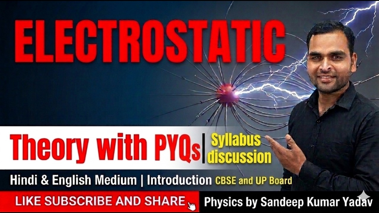 ELECTROSTATIC || Syllabus discussion|| CBSE and Up board ll By Sandeep Kumar Yadav