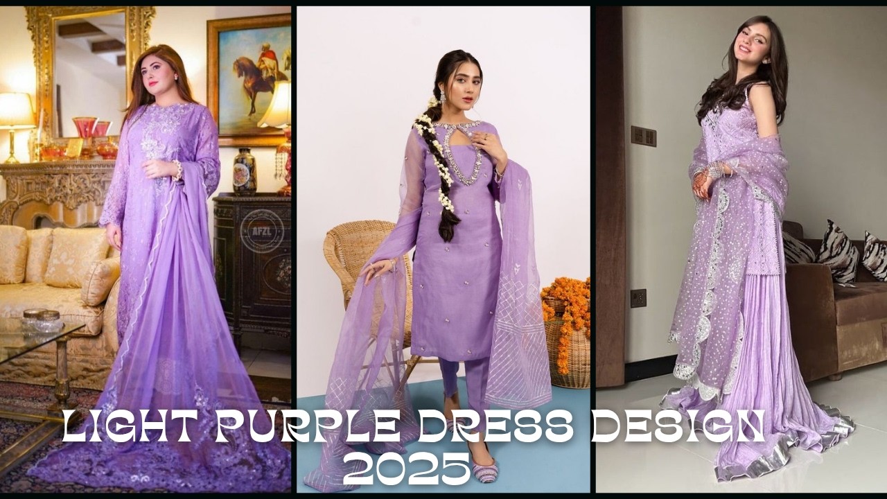 light purple dress design 2025 /Beautiful ideas design /Maria Liauqat dress design