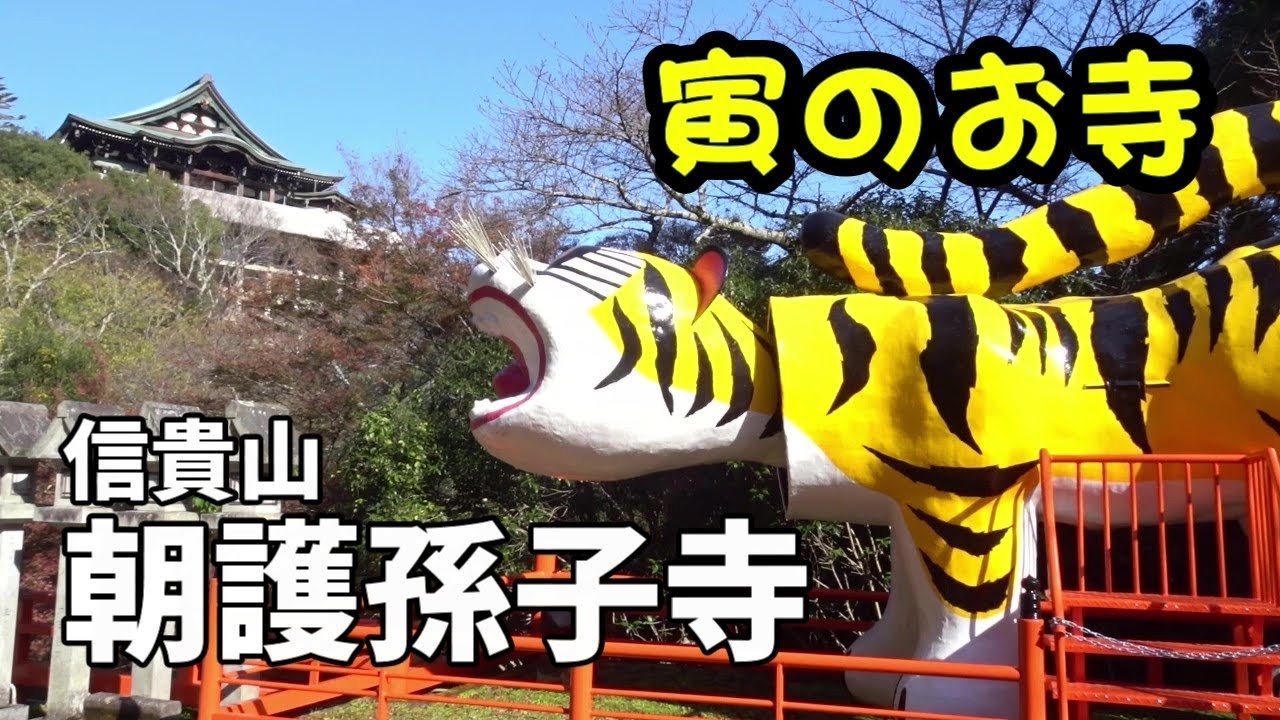 寅のお寺　信貴山・朝護孫子寺（しぎさん_ちょうごそんしじ）令和4年の干支・トラ（寅）がいっぱい・大きな虎の像があるパワースポット　奈良県生駒郡平群町