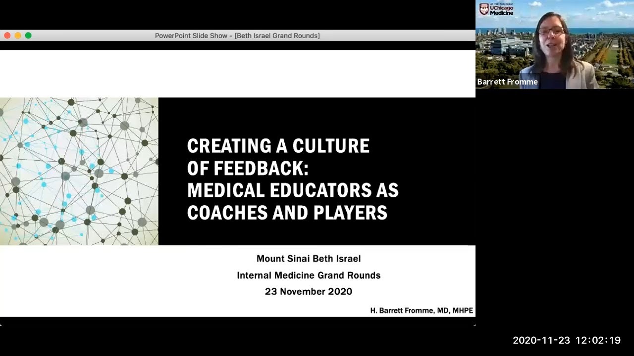 Creating a Culture of Feedback: Medical Educators as Coaches and Players