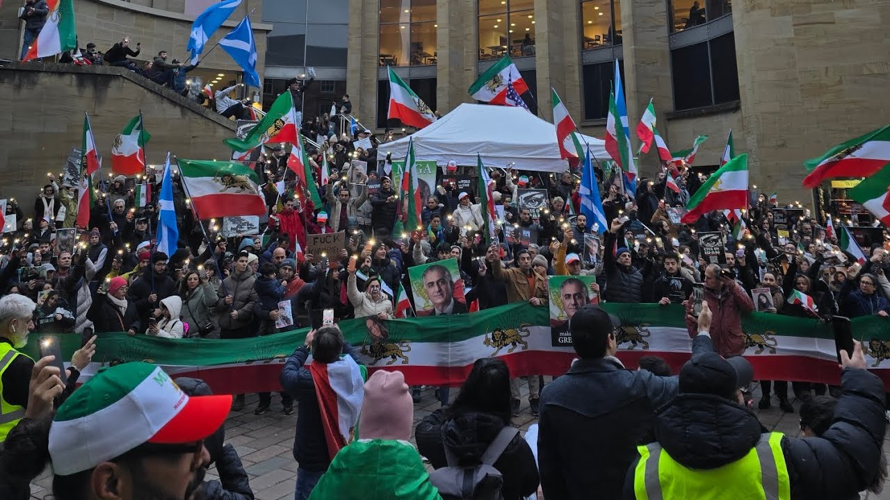 Massive Anti-Islamic Republic Protest in Glasgow | Free Iran 2026    