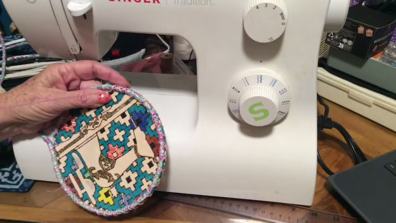 Make a rope bowl with wood and tiny spools for handles