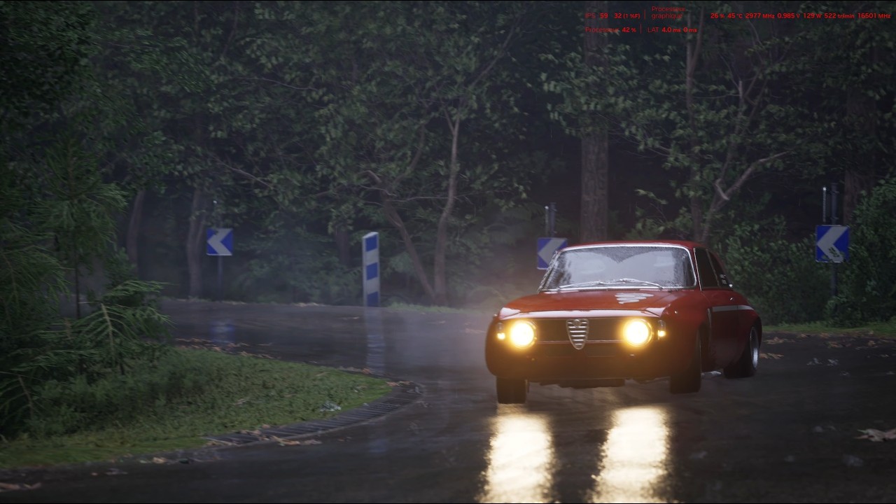 ASSETTO CORSA RALLY ALFA ROMEO GTA 1300 ALSACE PLUIE STEIGENBACH 4