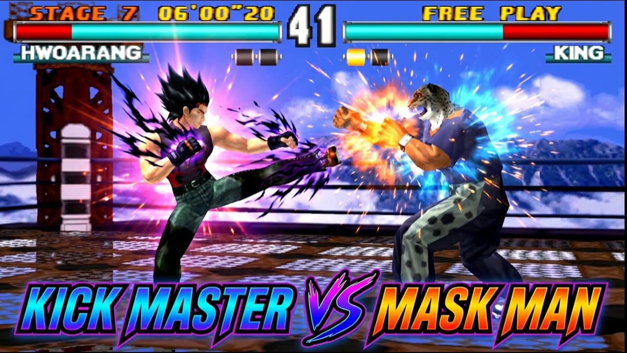 Tekken 3 Hwoarang vs King – Kick Master Destroys the Masked Giant