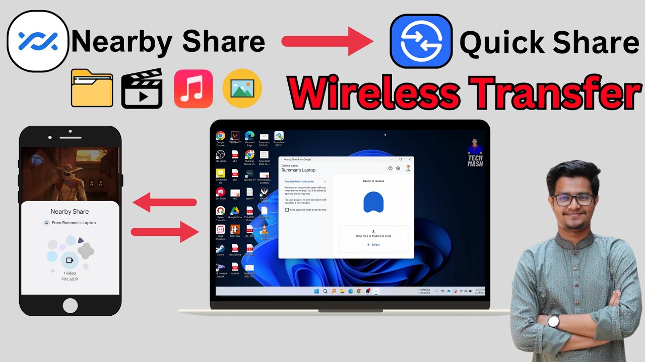 Легко делитесь файлами с Android на ПК с помощью Nearby Share или Quick Share