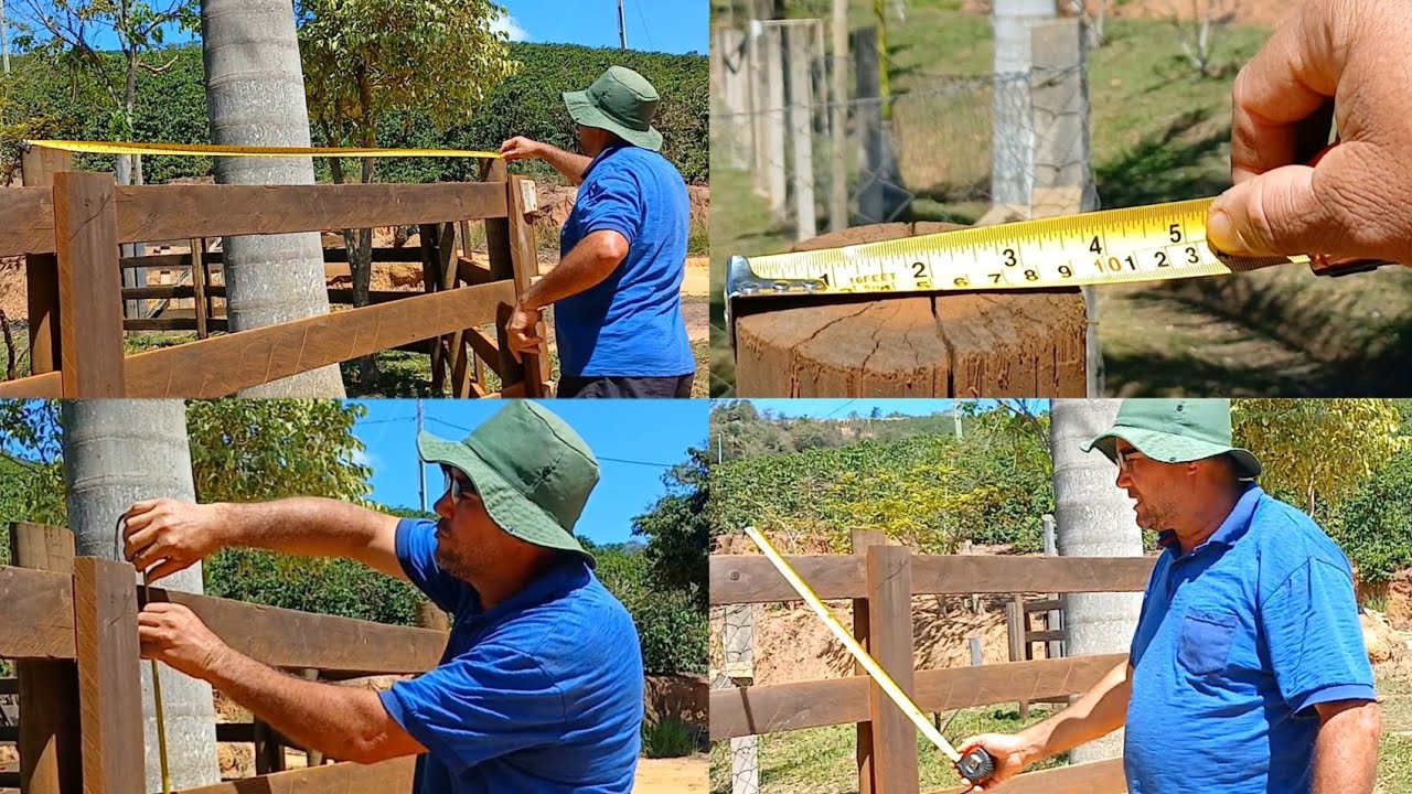 Como fazer uma CERCA DE RÉGUAS de EUCALIPTOS estilo FAZENDINHA com TODAS AS MEDIDAS NA MEDIDA CERTA.